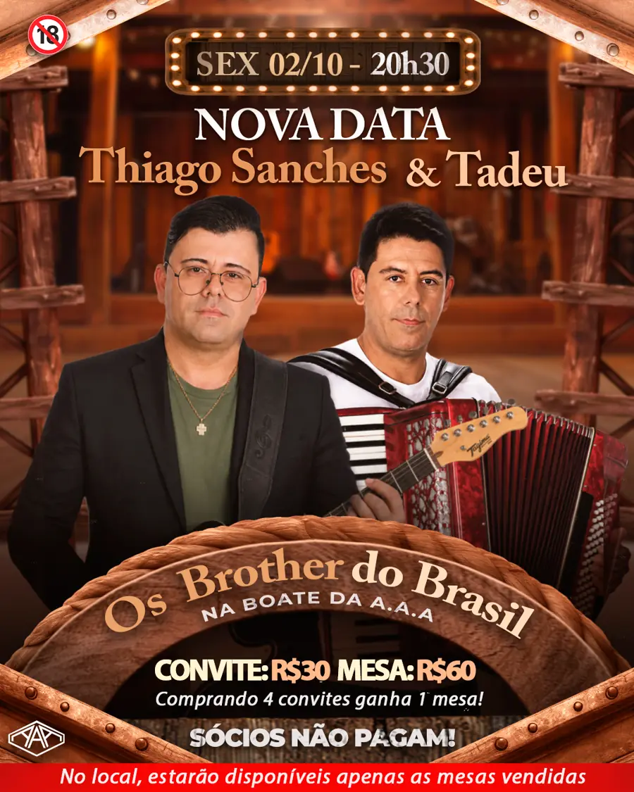 Cartaz: Thiago Sanches & Tadeu 2026
