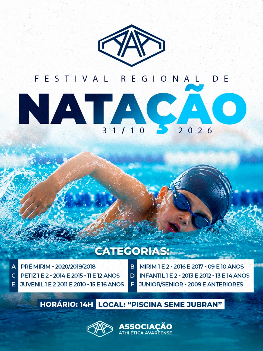 Cartaz: Festival Regional de Natação  2026