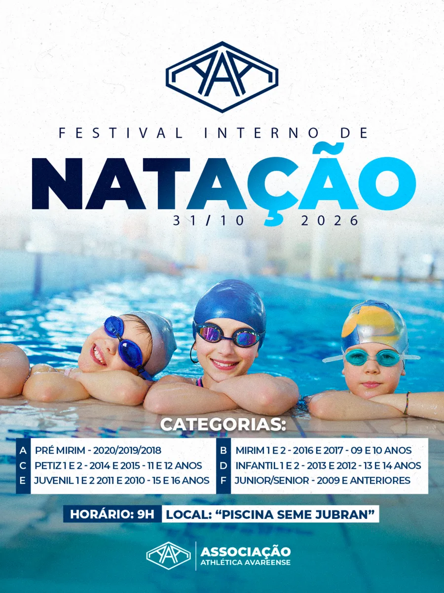 Cartaz: Festival Interno de Natação  2026